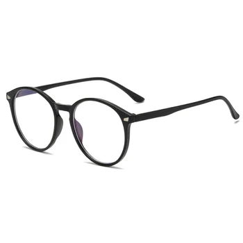  Okrúhle Okuliare, Rám Vintage Unisex Ultralight Okuliare Jasný Objektív Módne Transparentné Okuliare Retro Knihomoľa Gafas