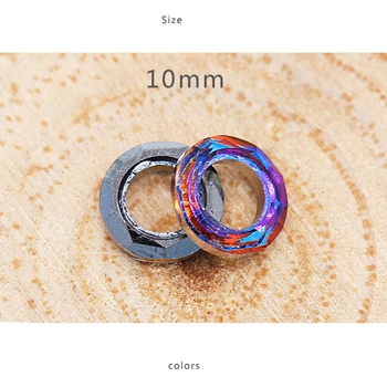  10 mm Japonskom Štýle Duté okrúhle Tvaru Bod Späť Nail Art drahokamu Nail Art Crystal kameň Pre 3D Nail art dekorácie, Šperky urob si sám