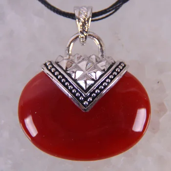  Prírodné Červené Carnelian Perličiek GEM Prívesok Šperky S623