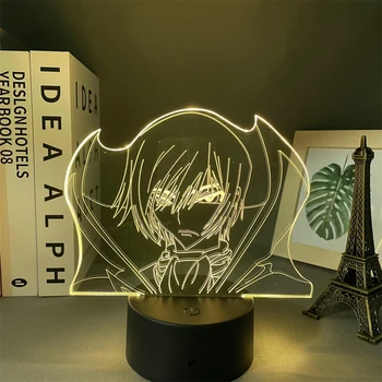  Anime Led Lampa Code Geass Lelouch Lamperouge pre Spálňa Decor Deti Brithday Darček Manga Miestnosť, písací Stôl Nočné Svetlo Code Geass