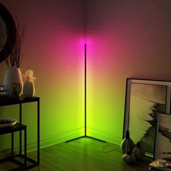  NOVÝ Moderný RGB Stolové Lampy, Nordic Jednoduché RGB Remote LED Rohu Svietidlá pre Coloful Spálňa lampa Atmosféru Svietidlá
