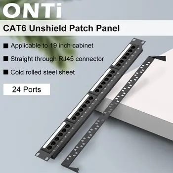  ONTi 19 palcový 1U 24 Porty CAT6 UTP Keystone Patch Panel cat6 Kábel Rám Modularitou