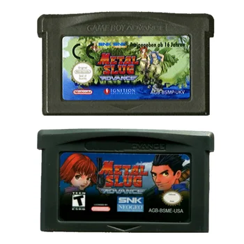  Metal Slug Super Karta GBA Hry 32 Bitov Video Hra s Tonerom Karta pre Konzolu Nintendo Game Boy Advance
