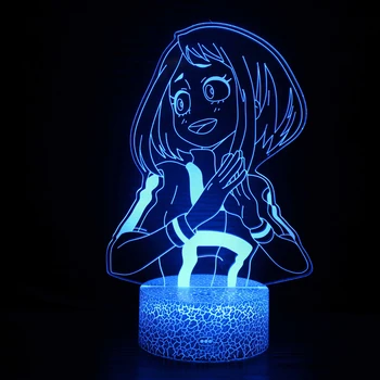  Akrylových 3D Lampa Anime, Môj Hrdina Academia Obrázok LED Nočné Svetlá Pre Deti Dieťa Dievčatá Domov Spálne Dekorácie Dovolenku Dar Manga