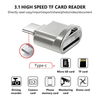  Nový USB 3.0 Typ C Pre Micro-SD SDXC TF OTG Adaptér Cardreader Mini Card Reader, Smart Čítačka Pamäťových Kariet Pre Notebooku Samsung