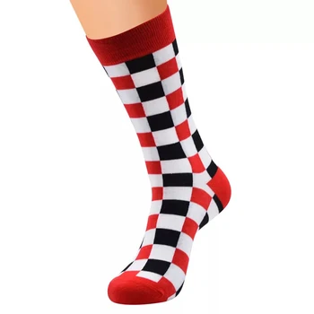  Ženské Harajuku Šachovnica, Zábavné Funky Unisex Ponožky Geometrické Kockovaná Skateboard Ponožky Mužov Hip-Hop Streetwear Ponožky