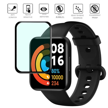  Smartwatch Ochranná Fólia pre Xiao Redmi Sledovať 2/Watch 2 Lite 3D Screen Protector Úplné Pokrytie Tvrdeného Skla Príslušenstvo
