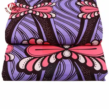  2021 Ankara Afriky Polyester Vosk Vytlačí Textílie Binta Reálne Vosk Vysoko Kvalitné 6 metrov Afriky Textílie na spoločenské Šaty FP6124