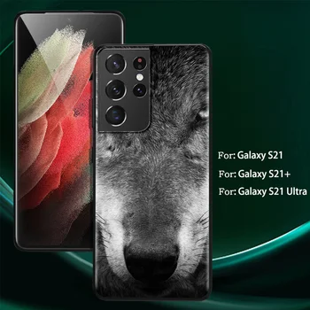  V pohode Zvierat Wolf Telefón puzdro Pre Samsung Galaxy S21 Ultra 5G S20 FE S10 Lite S9 S8 Plus S10e S7 Okraji TPU Mäkký Kryt Nárazníka