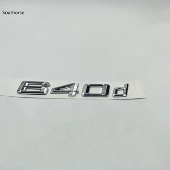  Auto Zadné Nálepky Odtlačkový Odznak Znak styling Pre BMW 6 Série 620d 628d 630d 635d 640d 645d 650d E63 E64 F06 F12 F13