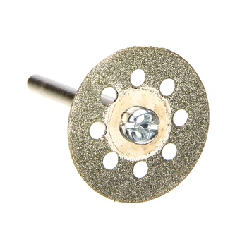  5 ks 22 mm Diamantový Rezací Disk Kolesa Striebra s 1pc Tŕň Kit Set Pre Rotačné Vŕtanie Nástroj Príslušenstvo