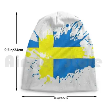  Švédsko Vlajky / Svensk Flagga Čiapky Pletený Hat Hip Hop Švédsko Švédske Sverige Vlajkou Švédska Vlajkou Švédska Vlajka