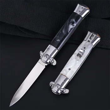  5CR15MOV Čepeľ Nožov Vonkajšie Skladací Nôž Prenosný Pevný Nôž Self-defense Vojenský Nôž Ostrý Nôž Prenosné Camping Nôž