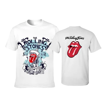 The Rolling Stones-pánske tričko Krátky Rukáv, Čierna Tričko, Big Metal Rock, 1978 Turné Hip Hop sport Plus Veľkosť Krátky Rukáv