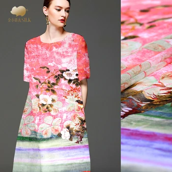  12 mm digitálna tlač hodvábna tkanina bielizeň 140 cm čínsky hodváb textílie cheongsam šaty prírodné ľanové tkaniny veľkoobchod plátna