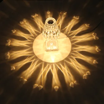  Akryl Crystal Nočná lampa Led Nočné Svetlo Spálne Dekorácie Prism Stôl Diamond stolná Lampa Vianočný Darček
