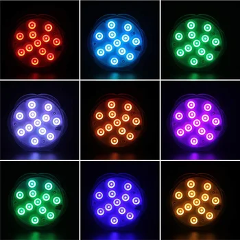  RGB LED Ponorné Svietidlá Podvodná Svetla Vodotesný LED Bazén Lampa IP68 Nočné Lampy Vonkajšie Záhradné Dekorácie Osvetlenie