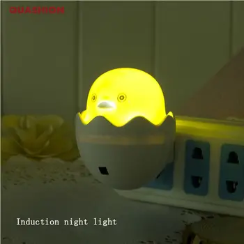  Roztomilý EÚ a USA Plug Novinka Nočné Svetlo Indukčné vták shap LED Malé Nočné Osvetlenie, 85-220V nástenné svietidlo