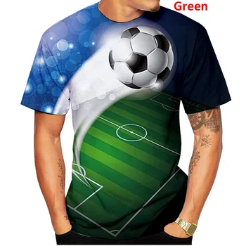  Nové Módne Futbal T-shirt Štyri ročné obdobia 3d Tlač Futbal bežné Tričko Unisex Topy Tees