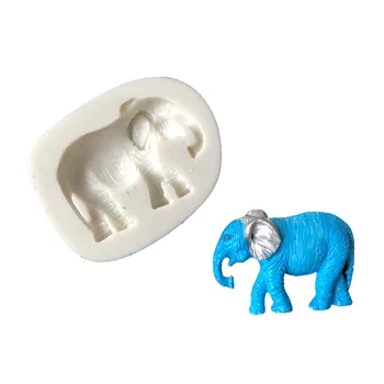  3D Tri-Štýl Slon Cartoon zvierat mydlo formovať čokoládu Strany DIY Slon fondant cake zdobenie nástroje silikónové formy