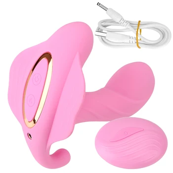  IKOKY Vibračné Nohavičky Nositeľné Motýľ Dildo Vibrátor Bezdrôtové Diaľkové Ovládanie Kúrenia sexuálnu Hračku pre Ženy Stimulátor Klitorisu