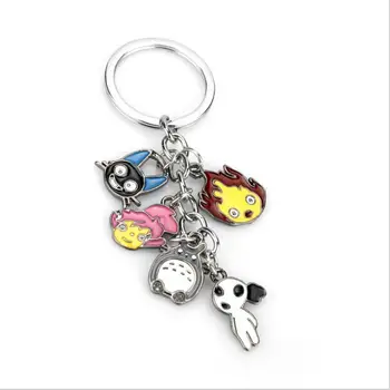  Ghibli keychain Anime Periférie Nové Totoro Keychain Cartoon Bábika Prívesok Auto Keychain Prívesok Lady Taška Čaro