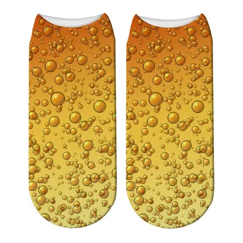  Nový Dizajn Zábavné Módne Harajuku Ženy Ponožky Novinka Pivo Vzor Ponožky Hiphop Pevné Bavlnené Ponožky V Pohode