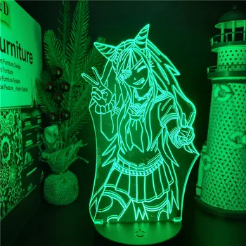  Danganronpa Ibuki Mioda Anime Obrázok 3D Nočné Svetlo Domáce Dekorácie Vianočné Lampara Luminaria Mnaga Neon Lampe Svetlá Kawaii