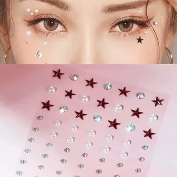  Nové make-up Diamond Oči, Tvár, Telo Crystal Drahokamy Tetovanie Lepidlo Drahokamu Nail Art Decoration Akryl DIY Eyeshadow Nálepky