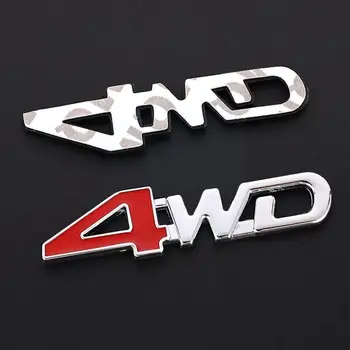  3D Kovov Nálepky Auto 4WD Logo 4X4 Odznak Odtlačkový Štyri-Pohon kolesa Nálepky, Auto Nálepky Pre Honda, Mitsubishi Outlander Auto Dekor C5N7