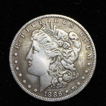  1886 USA Starožitné Kráľovná Morgan Strieborné Mince Peniaze, Mince, Zberateľské Suvenírov Mince Vianočný Darček