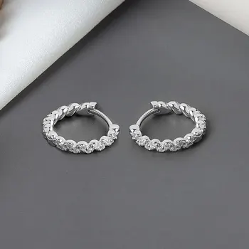  2021 Nové 925 Sterling Silver Crystal Gombíky, Náušnice Pre Ženy, Svadobné Party Šperky Príslušenstvo eh268