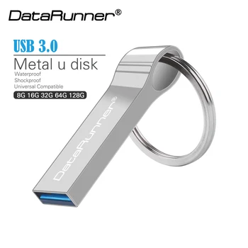  DataRunner USB 3.0 Kľúčom USB Flash Disk Kovové kl 'úč 128 GB 64 GB 32 GB kl' úč Nepremokavé USB 3.0 Flash Memory Stick