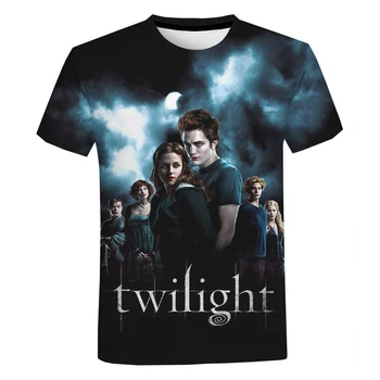  2021 Nový Príchod Twilight Saga 3D Tlač T-shirt Muži Ženy Letné Módy Bežné Krátke Rukávy Harajuku Streetwear, T Košele