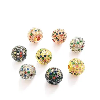  10pcs CZ perličiek dištančné pre ženy DIY šperky príslušenstvo S32
