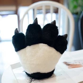  Roztomilý Simulácia Panda Packa Plyšové Rukavice Načechraný Zvierat Plyšové Hračky Polstrované Ručné Teplejšie Halloween Cosplay Kostým Prstové