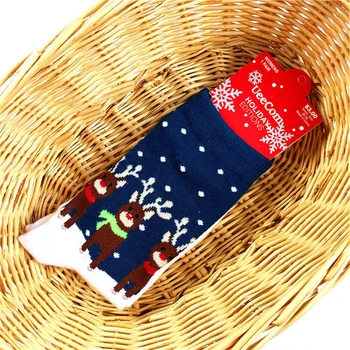  1Pair Nové Zimné Ženy Vianočné Ponožky Zábavné Santa Claus Vianočný Stromček, Sneh Elk Bavlna Šťastný Ponožky Mužov Harajuku Nový Rok Sokken