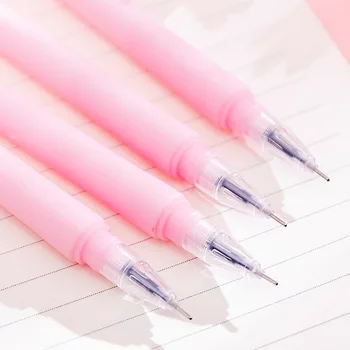  2 ks Ružová Silikónové Sakura Lístkov Gélové Pero Školského Úradu Dodanie Rollerball Pero na Písanie, Písacie potreby 0,5 mm čierny atrament