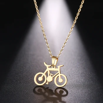  CACANA Nehrdzavejúcej Ocele Náhrdelník Pre Ženy Muž Klasické Cyklistické Zlatej A Striebornej Farby Choker Príveskom Náhrdelník Zapojenie Šperky