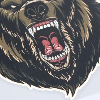 YJZT 16.6×17.4 CM Brutálne Revúci Medveď Hnedý Dekorácie Poškriabaniu Occlusion Cartoon Auto Samolepky 21A-0504