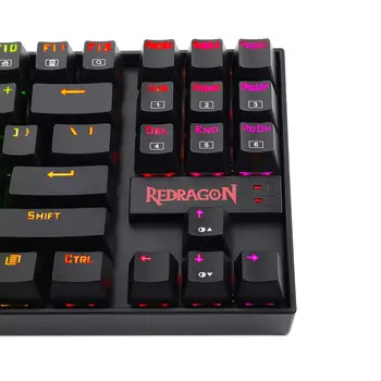  Redragon Kumara K552 RGB Podsvietenie 87 Modré Tlačidlo Prepína 60% Kompaktný K552RGB Mechanical Gaming Keyboard pre PC Gamer