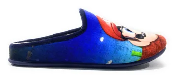 Super Mario obuv pre mužov dom v modrej farbe vyrobené z textilných materiálov a gumy jediným