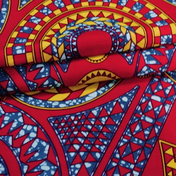  Populárne Ankara Afriky Vytlačí Batik Textílie Reálne Vosk Bavlna Šijací Materiál Pre Svadobné Šaty Vysokej Kvality Afrike Tissus