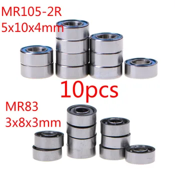  10PCS/veľa MR105-2RS/MR83 Miniatúrne Guľkové Ložiská Gumy Zapečatené Guľkové Ložisko 5x10x4 mm/3x8x3mm