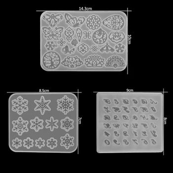 1 ks Silikónové Epoxidové Živice Formy Malé Písmeno Snowflake Motýľ Náhrdelníky Náušnice Prívesok Šperky DIY Šperky Čo Zistenia