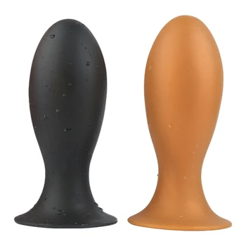  Oválne Análny Análny Plug, Mäkké Silikónové kvapaliny Super Hrubé Vajcia-tvarované Dildo Análny Plug Fisting Žrebec Masturbácia Zariadenie Sex Produkt