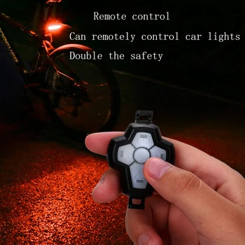  USB Nabíjateľné Sústruženie Signál, jazda na Bicykli zadné svetlo Požičovňa Svetlo Diaľkové Ovládanie, Cyklistické Doplnky, Náhradné Diely
