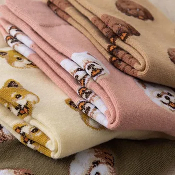  Roztomilý Kreslený Pes Strednej Trubice Ponožky Japonskej In Creative Žena Sokken Shiba Inu Dalmatínske Malzis Teddy Pomeranian Dropship
