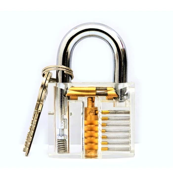  Doprava zadarmo Transparentné 7 Pin Lock , Prax Pick Lock s Vynikajúcou Box pre Začiatočníkov
