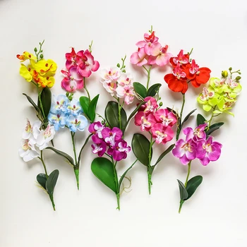  Simulácia kvet malé phalaenopsis DIY kreatívne príslušenstvo domáce dekorácie kvet usporiadanie dodávky umelé zelená rastlina